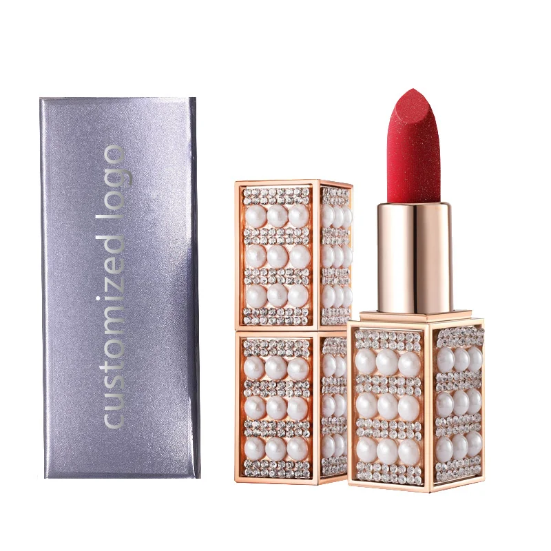 

Factory price makeup customized multiple colors private label pearl shimmer lipstick