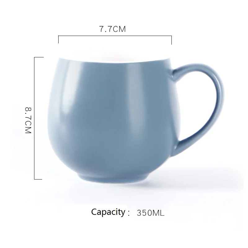 

Wholesale Matte Reusable Tea Milk Ceramic Mug Custom Logo Porcelain Cappuccino Coffee Cup, Blue/green/orange/custom
