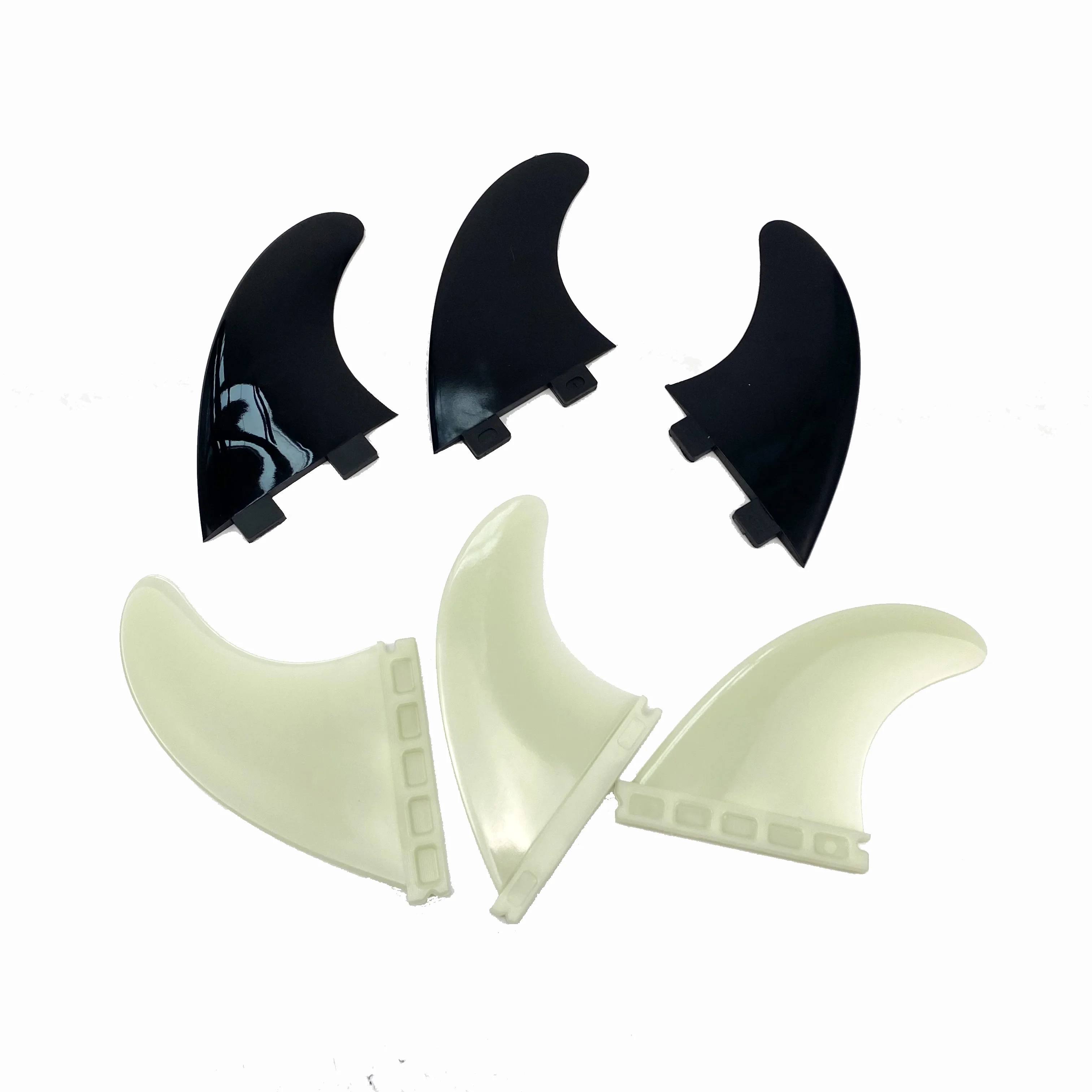 

NEW SYSTEM 2 DUAL TAB II SURF FINS NYLON POLY SURFING FINS BLACK