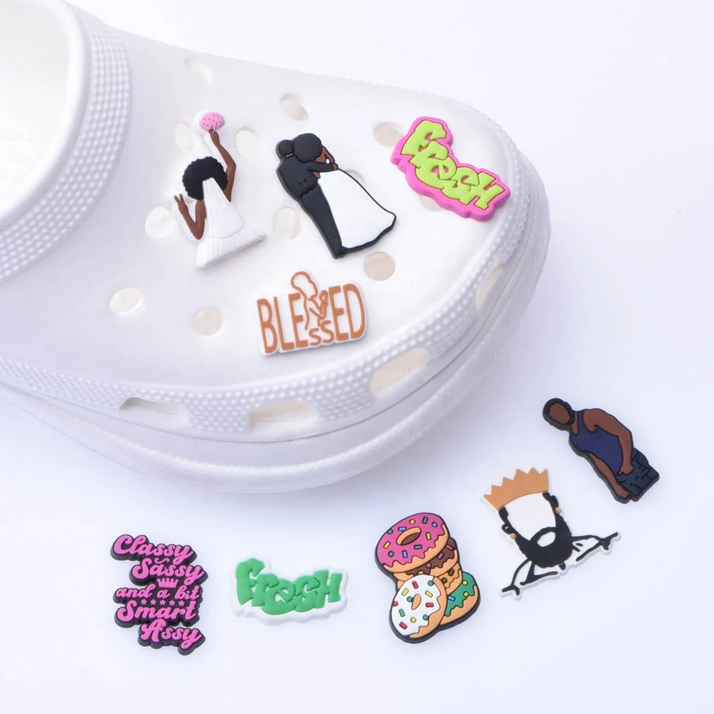 

Different Shoes Charms Shoes PVC Letters Decoration Wristband Bracelet Jibbtz for Croc, As pictures or oem