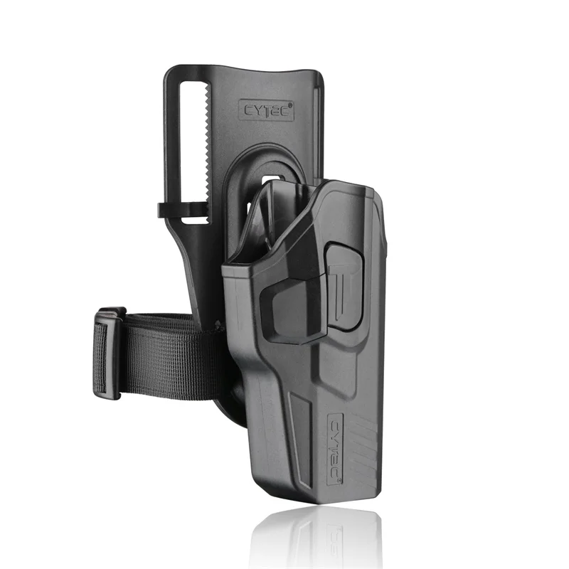 

Cytac gun holster with low ride belt loop for Glock 17 tactical holster, Black