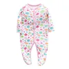 Online hot selling 100% Cotton baby pajamas overall infant bodysuit wholesale newborn baby clothes