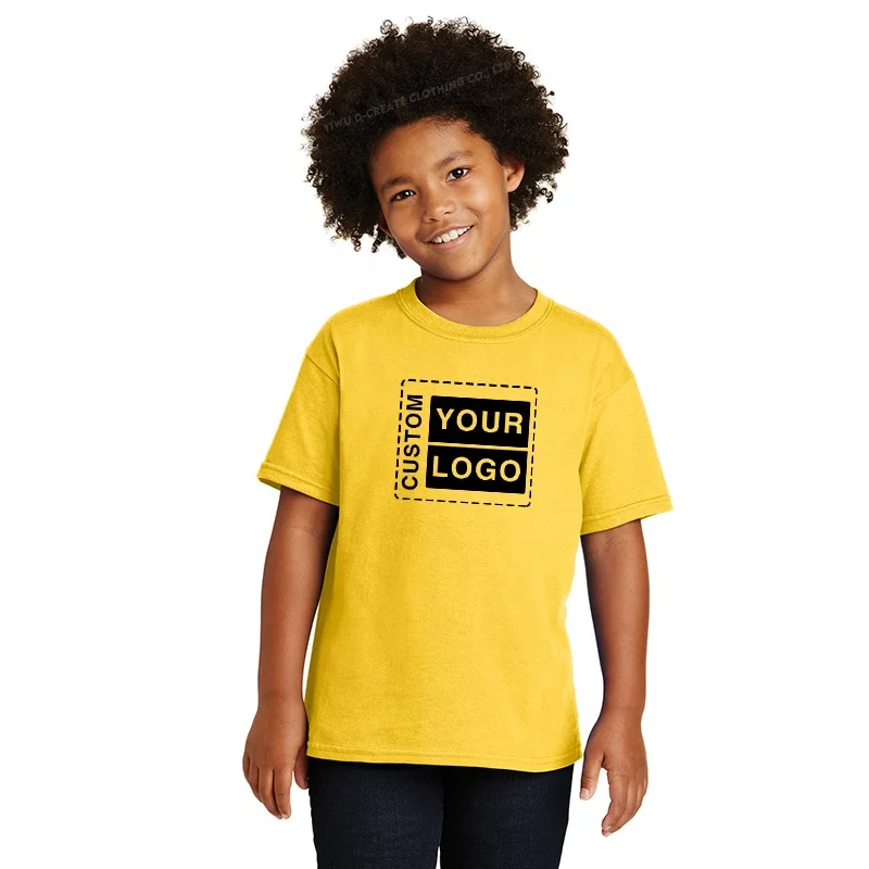 

High Quality 100% Premium Cotton School Uniform Custom Printed Kids T Shirt