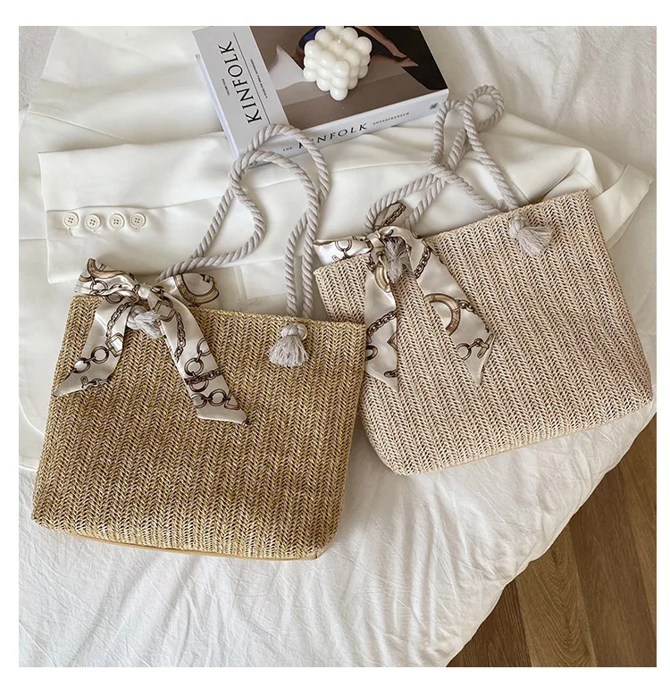 

2021 latest woven bamboo square handbag summer purses for women