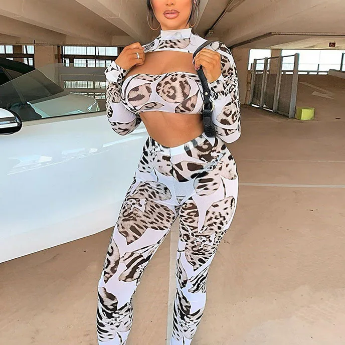 

FS1258D Wholesale Ladies sexy long sleeve T shirts and pants women casual clothes sets
