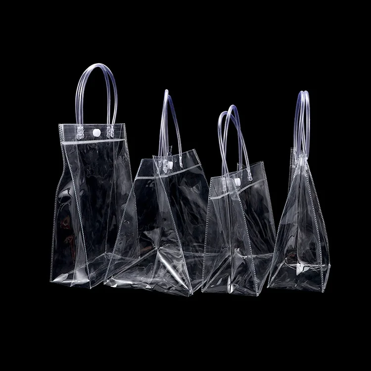 

Fashion high quality logo custom printed pvc packaging bag for shopping, Clear