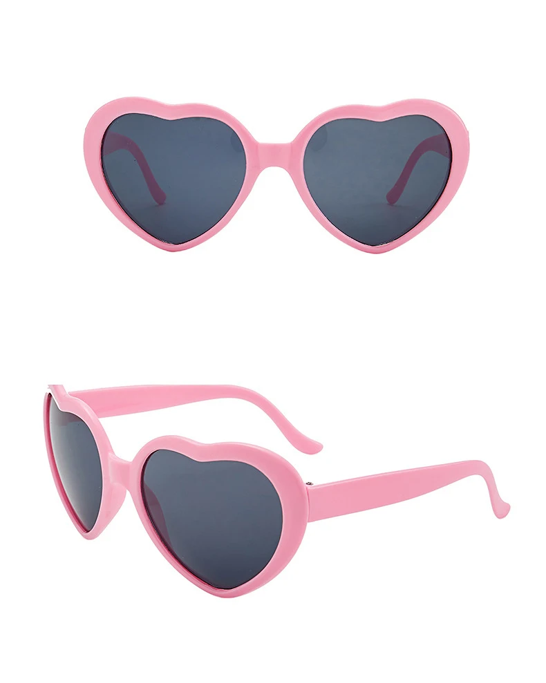 2024 newest fashion celebrity love heart shape sunglasses women men eyewear shade vintage sun glasses wholesale custom goggles