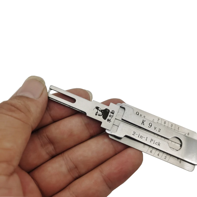 

LISHI K9 Lock Pick Tool 2 in 1 Car Door Lock Pick Decoder Unlock Tool Lock Picks, Silver