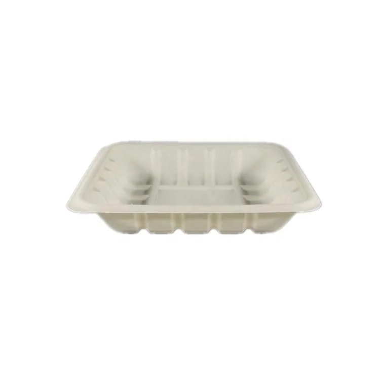 

Biodegradable cornstarch tableware square tray for food fruit cornstarch disposable tray