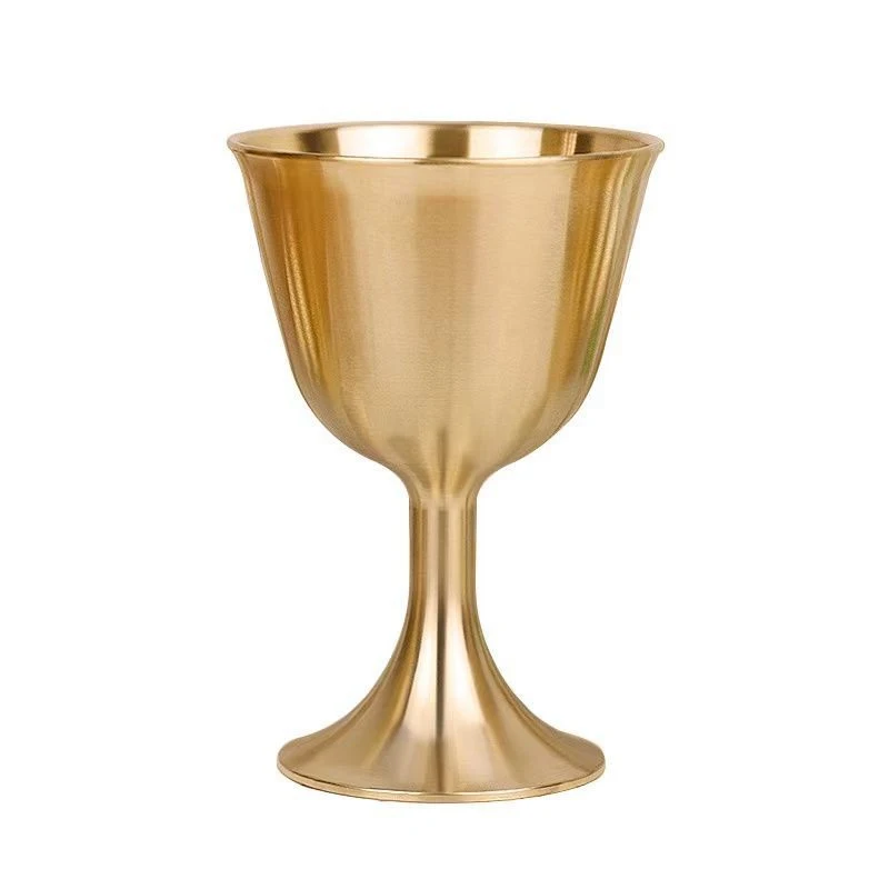 

Wholesale Pure Copper European Cocktail Cup Whisky Cup Pure Manufacturer Shatterproof Drinking Red Wine Cup, Gold