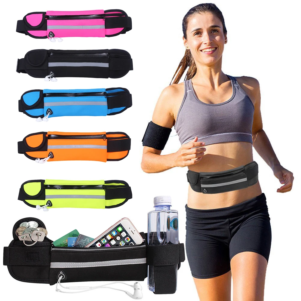 

Gym Running Waterproof Sport Waist Bag for Universal 4-6 inch Mobile Phone, Black,green,orange,pink,blue