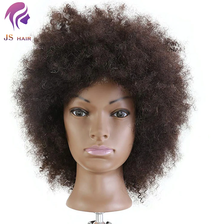 

Practice head hairdressing long hair black dolls with african afro hair for barber training