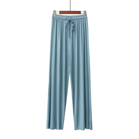 

pajama set home pants Factory supply 2 * 2 rib cut ice silk elastic modal casual sports sleep pants Pajamas