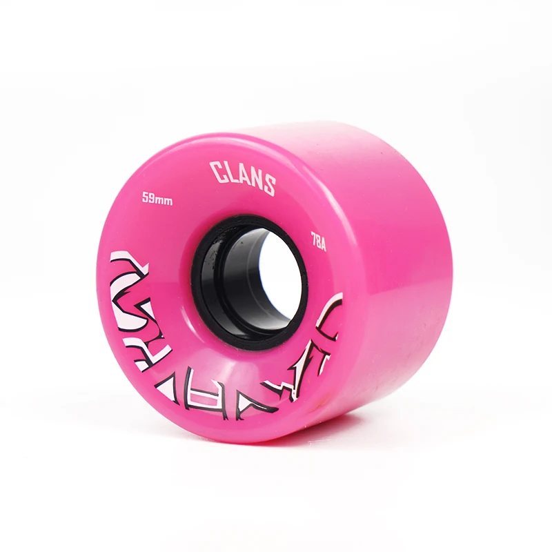 

china cheap 59*43mm PU custom logo skate Skateboard Wheels, Pink