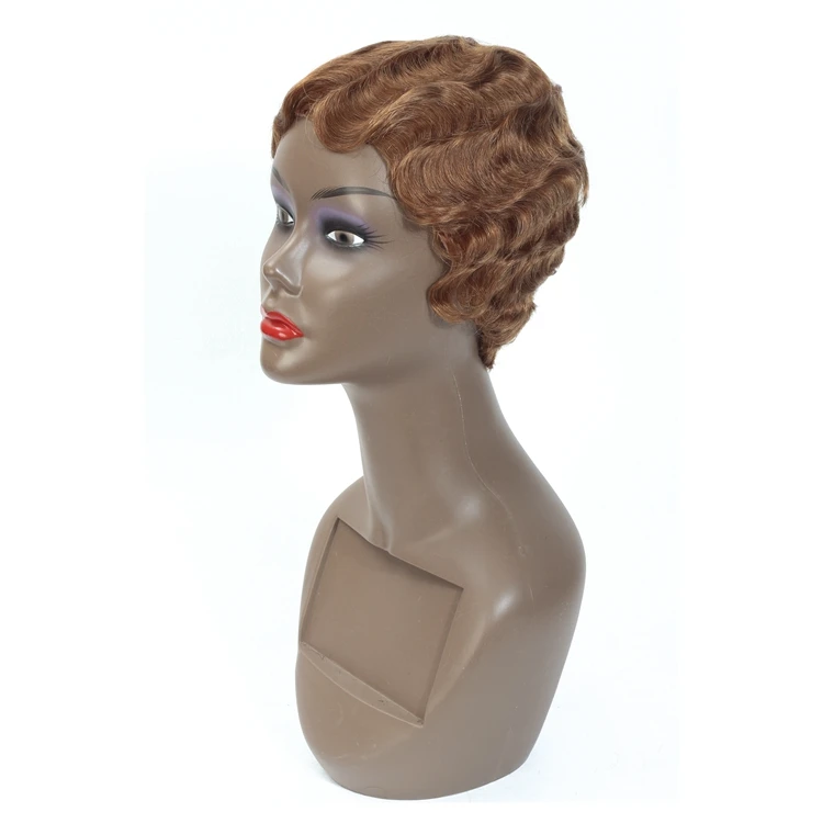 

Finger Wave Wigs 30# Pixie Wigs Short Human Hair Wigs For Black Women