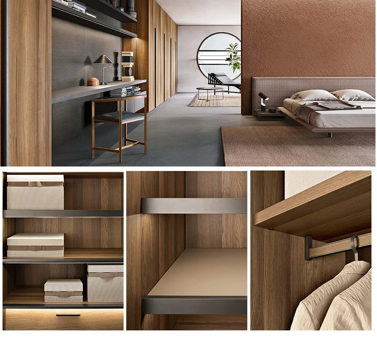 Luxury contemporary modern portable design custom made long closet cabinet door wardrobe for bedroom