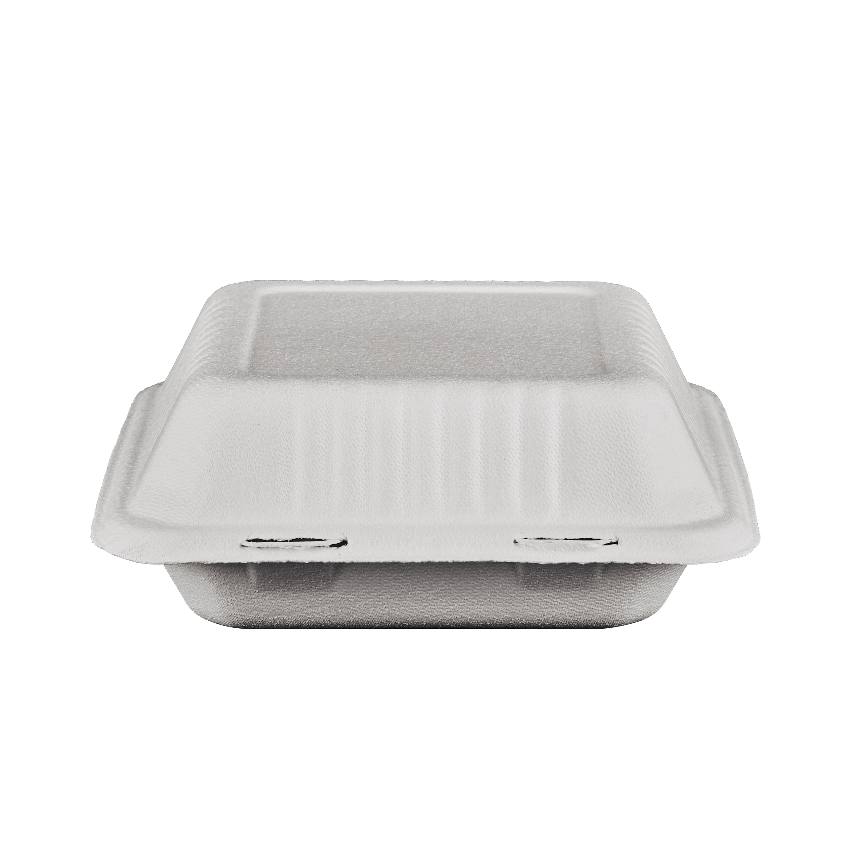 

Disposable Sugarcane 2 Compartment Food Container Paper