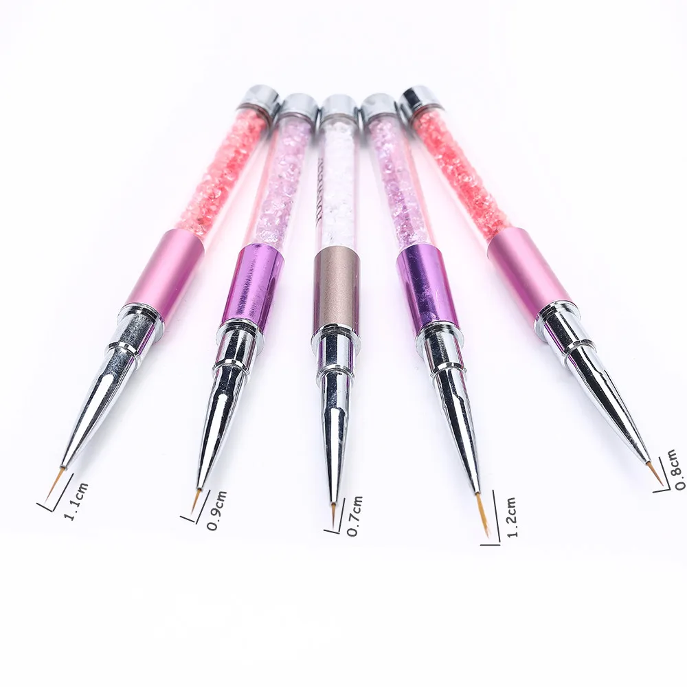 

Colorful Rhinestone Decoration Fine Nail Art Liner Brush 5Pcs Nail Liner Brushes, Accept customizaton