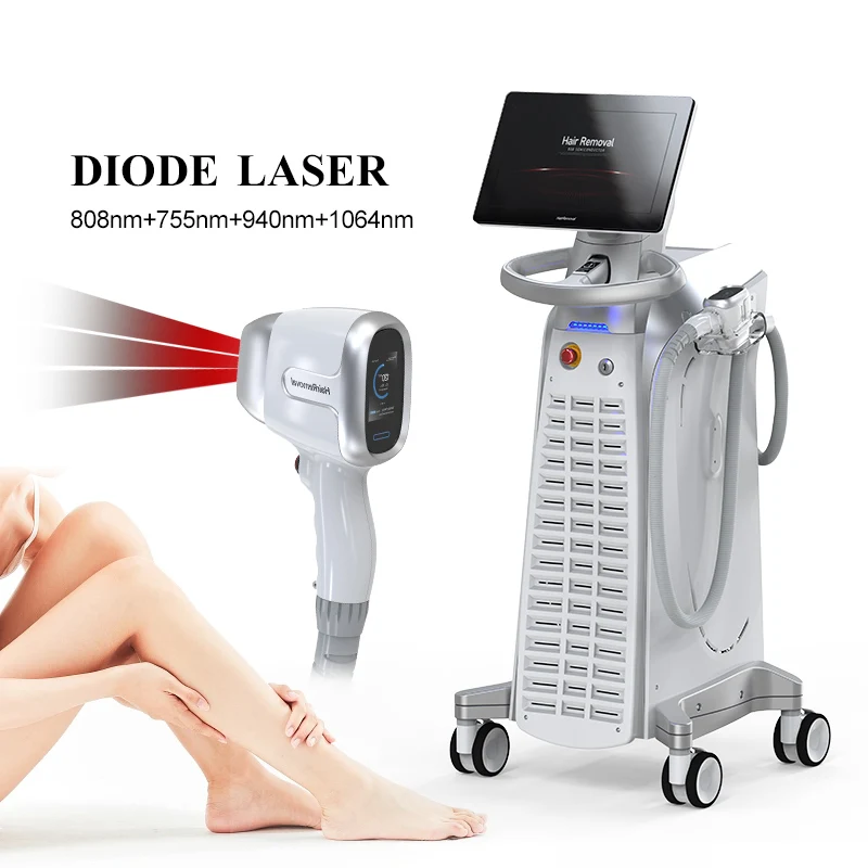 

Painless Diode 808Nm Diode Laser Hair Removal Hair Removal Ice Diode Laser Beauty Machine Skin Whitening Device