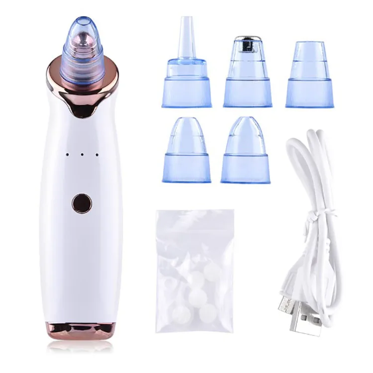 

portable pores cleaner nose face vaccum blackhead remover beauty device, White