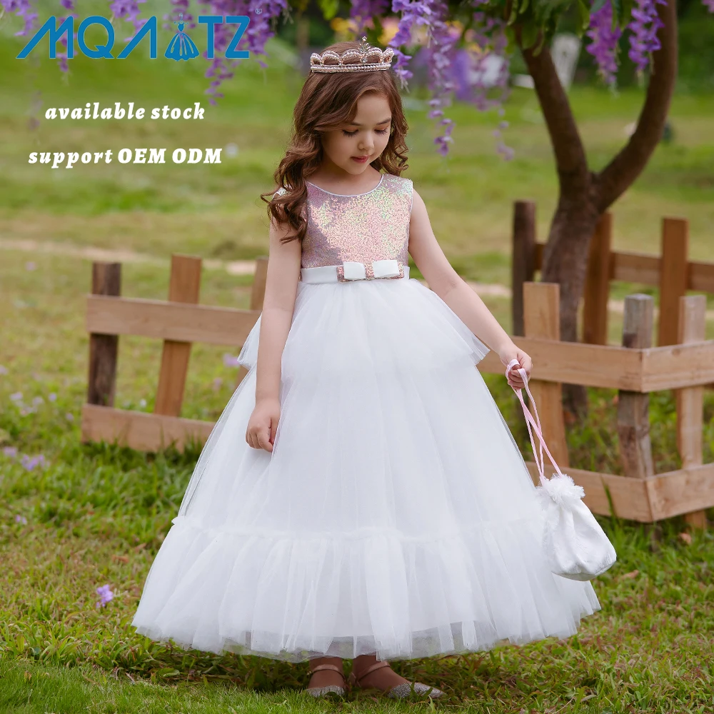 

Hot Sale Sequin Girls Flower Dress Kids Formal Special Occasion Party Dresses