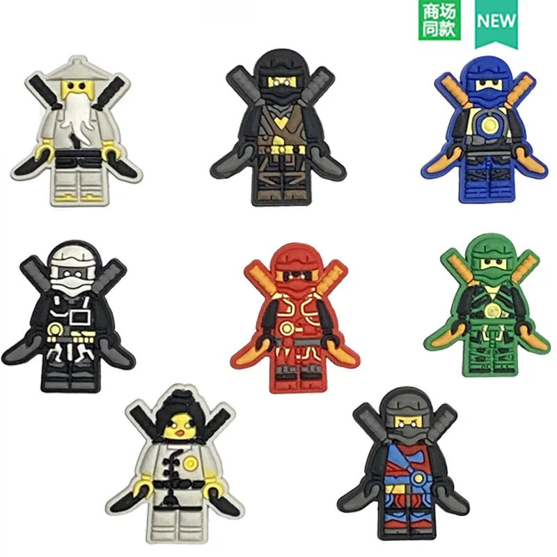 

Japanese ninja soft pvc rubber shoe lace charms for clog shoes decoration custom charms for wholesale
