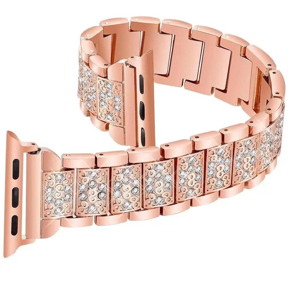 

Luxury diamond watch band Jewelry watch + Stainless Steel for iWatch Band Replacement Strap 38mm / 42mm