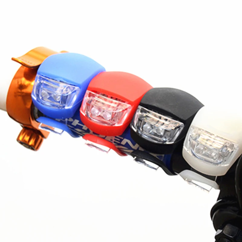 

Bicycle Front Light Silicone LED Head Front Rear Wheel Bike Light Waterproof Cycling With Battery Bicycle Accessories Bike Lamp