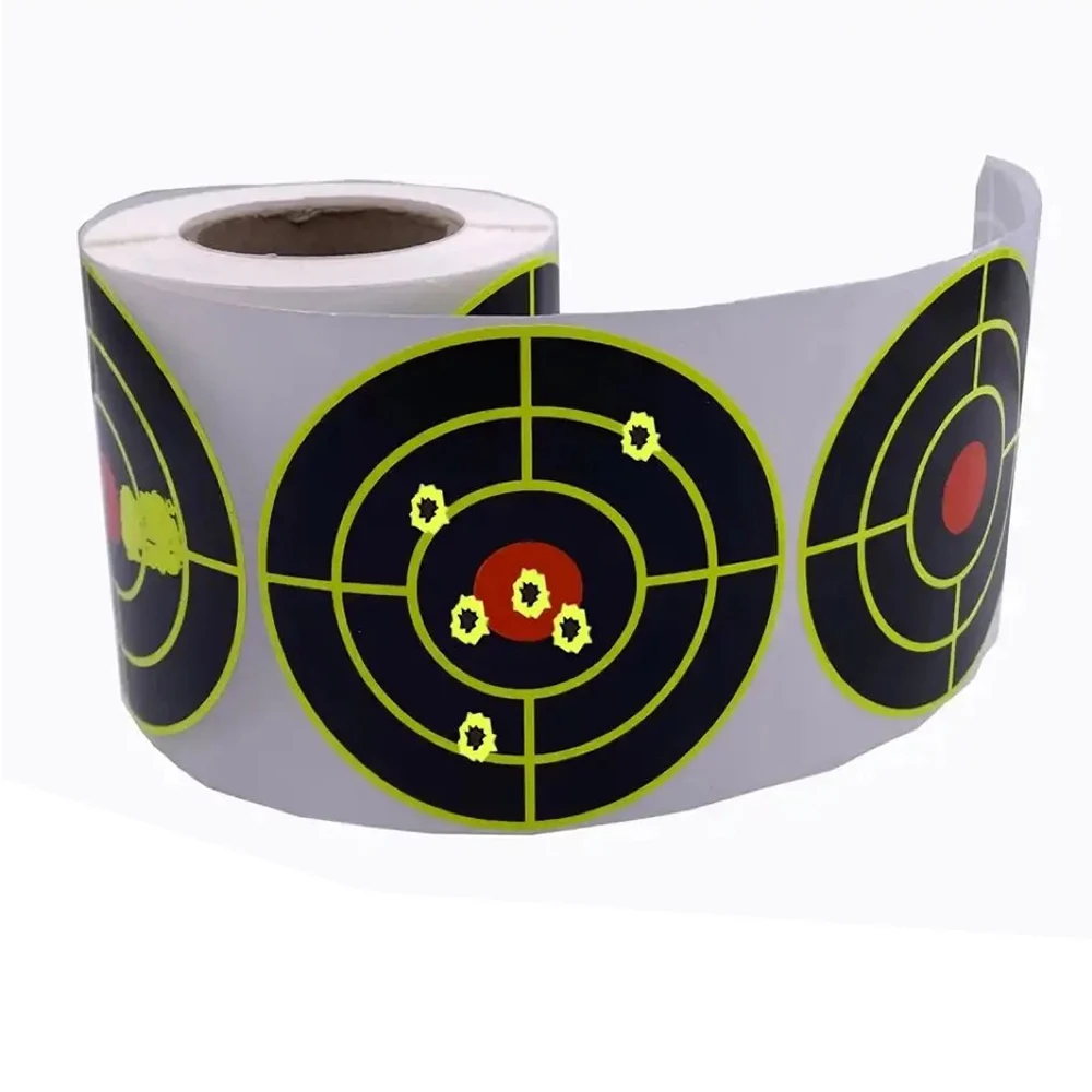 250Pcs Self Adhesive Shooting Target Sticker 7.6cm Splatter Splash Amp Reactive Practice Training Hunting Stickers