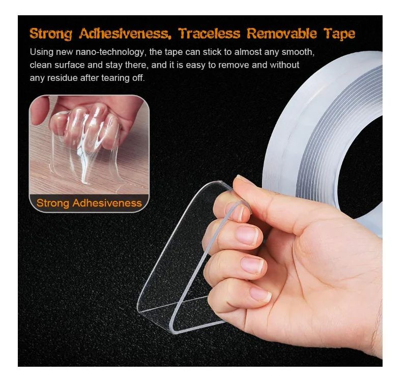 2020 30mm*2meters Tape Washable Adhesive Tape Reusable Gel Pu Nano Grip