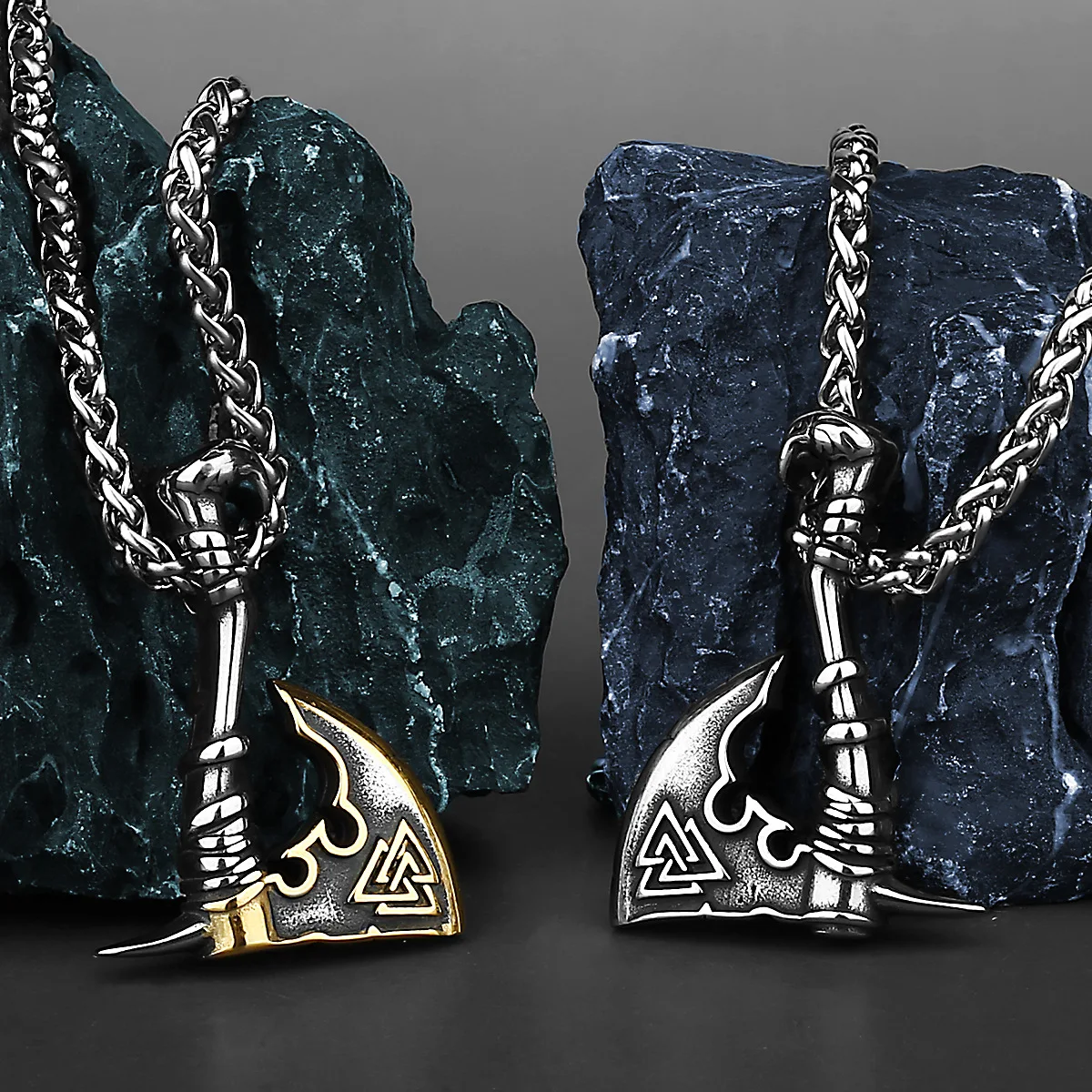

Amazon Hot Saling Alloy Vikings Odin axe Fashion Man's pendant luxury jewelry Necklace