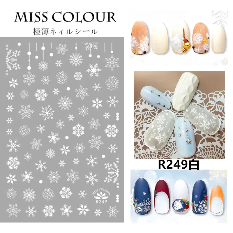 

High Quality Designer Nail Stickers Decals Snowflake Christmas Nails Sticker, Picture
