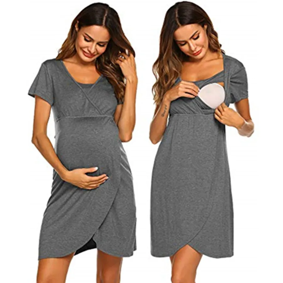 

Wholesale Nursing Dress/Maternity Nightgown Women Delivery/Labor Breastfeeding Sleep evening dresses