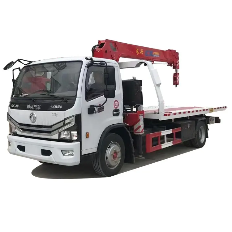 

dongfeng 4ton flatbed rotator tow truck mounted 4ton crane wrecker hydraulic winch, Customer's requirement