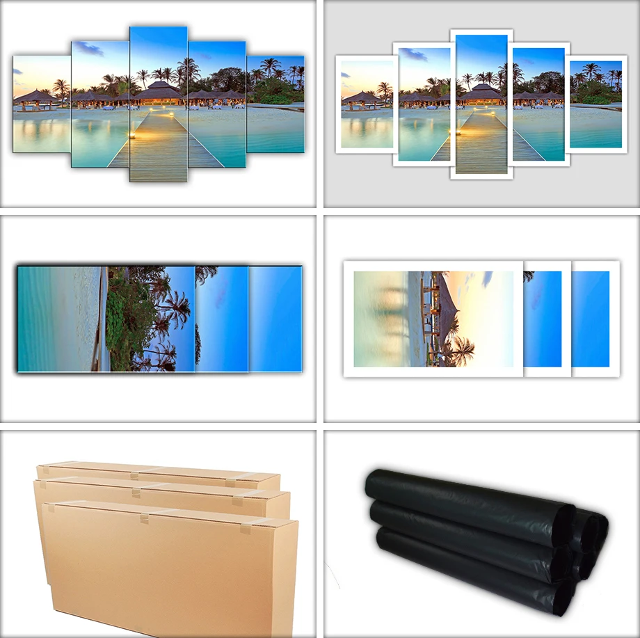 
Wholesale drop shipping multi-panel poster picture Painting Home Decor wall art custom canvas print 