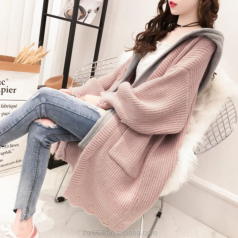 

women's cardigans sweaters Sweet And Fresh College Style Women's Winter 2021 New Single-Breasted Loose Knit Cardigan