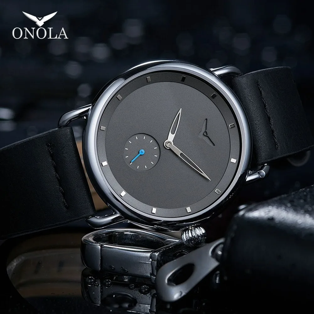

ONOLA Luxury Brand Quartz Watch 2019 Classic Vintage Men Wristwatch Waterproof Unique Boy Watch Made In China