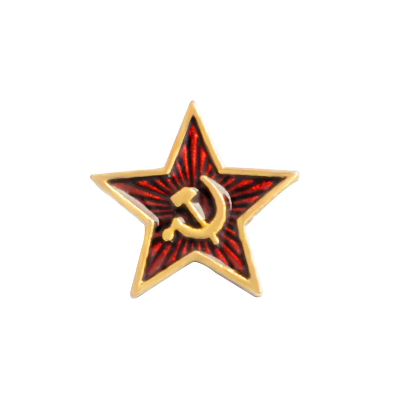 

Red Star Hammer Sickle Communism Emblem Soviet Union Symbol Ussr Pin Cold War Patriotism Lapel Pin Clothing Hat Coat Accessorie