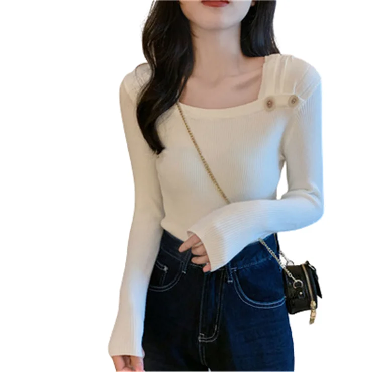 

Quick Dry Breathable Sweater Women Long Sleeve Sweater Fashion Knit Pullover Sweater, Multi-colors