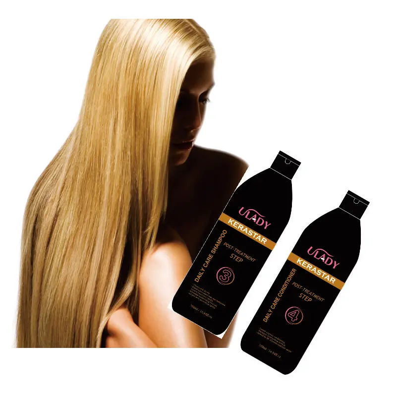 

home use after brazilian keraitn treatment care shampoo and conditioner with Hydrolyzed Keratin