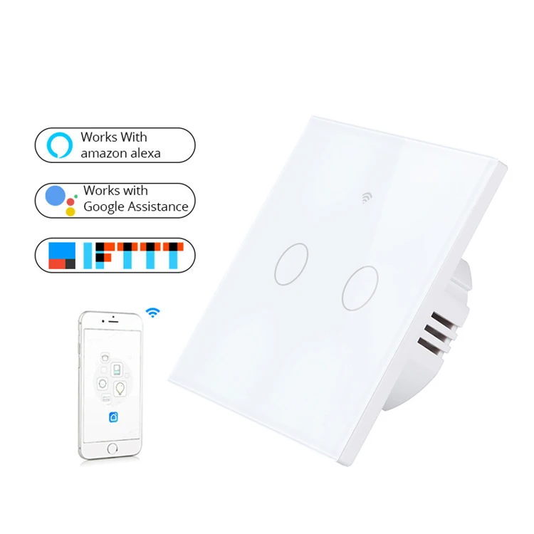 Eu Standard Smart Life Remote Control Wifi Touch Smart Switch Intelligent Works With Google Home Alexa Ifttt