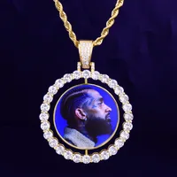 

WTS-Q20010 DIY custom hip hop photo pendant man picture pendant