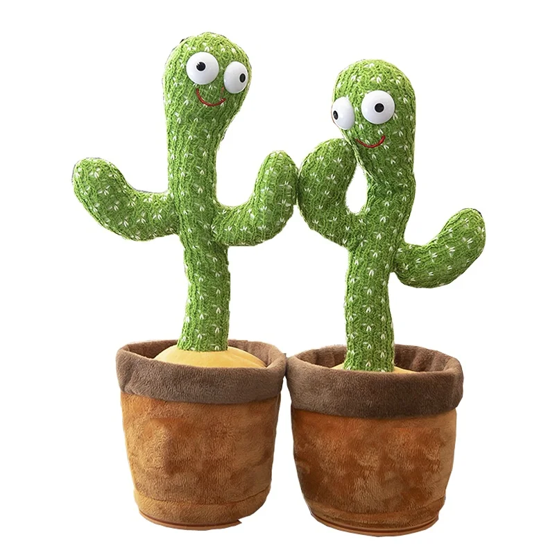 

Free sample hot Sale Stuffed Toys singing Kid Gifts Funny Electronic Dancing shake Cactus Plush Toys Children Toys with music