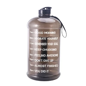 Image of 128oz Large Leakproof 3.78L BPA Free 1 Gallon Fitness Sports Water Bottle with Motivational Time Marker
