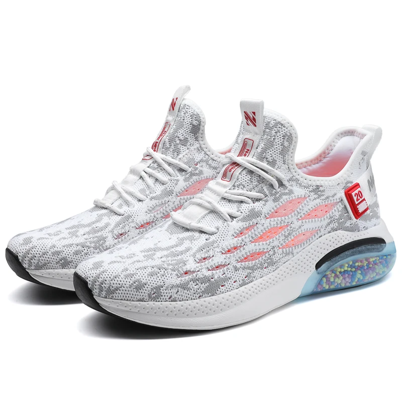 

2021 Hot Sale Elastic Air Sole Sports Shoe Breathable Upper Outdoor Casual Shoes Fashion Running Shoes
