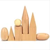 Montessori Early Educational Gifts Wooden Montessori Toys hand-eye coordination game Geometry Solids in Mystery Bag