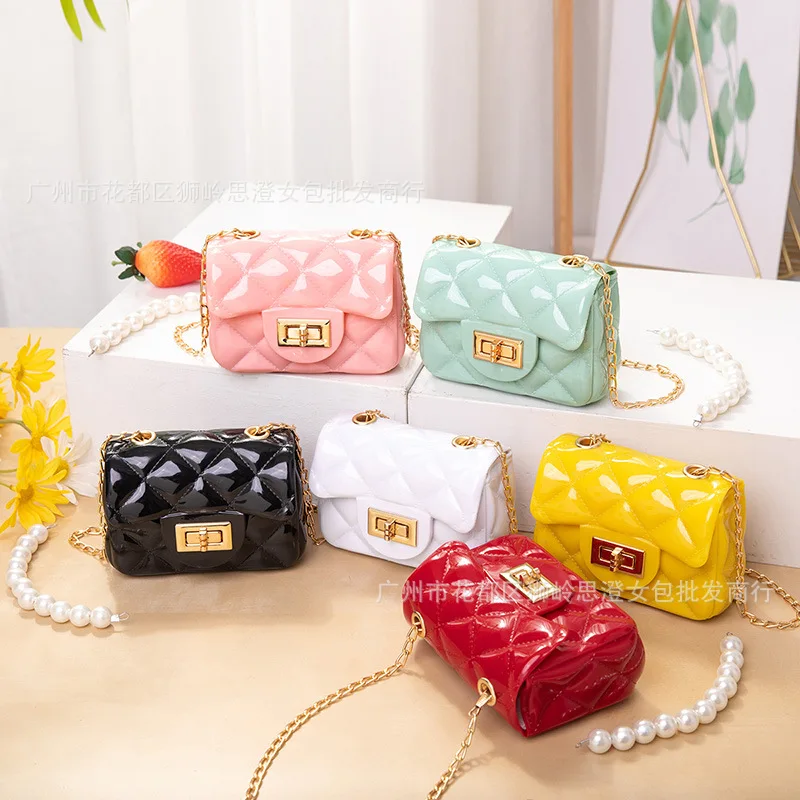 

Dropshipping 2021 New Pearl Jelly Bag  Small Designer Bags Kids Quality  Bags, As pic