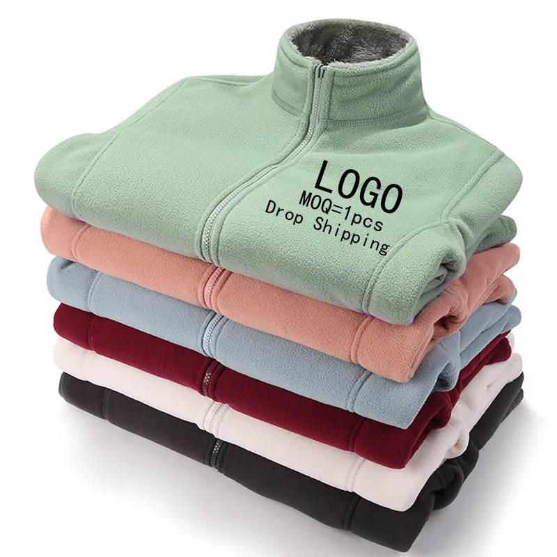 

Drop Shipping OEM Fleecejack Veste Polaire Long Sleeve Winter Micro Ladies Polar Fleece Men's Jacket Fleece Jacket Women