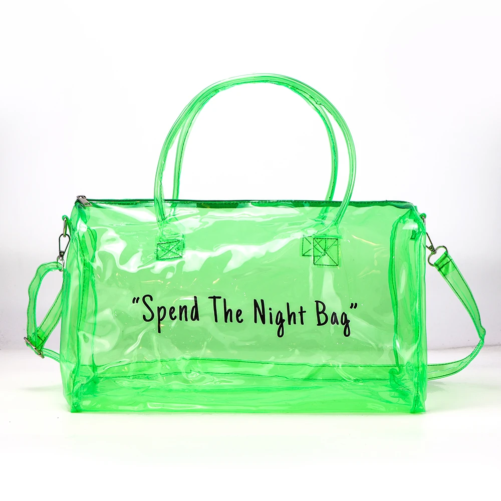 

Cheap duffel bag spending the wholesale overnight transparent leather weekend hologram weekender spendanight bags, Ping/ purple/ light blue /red