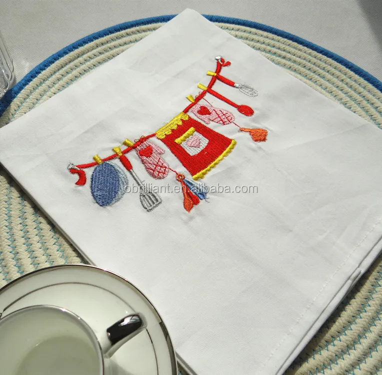 Embroidery Cocktail Napkins